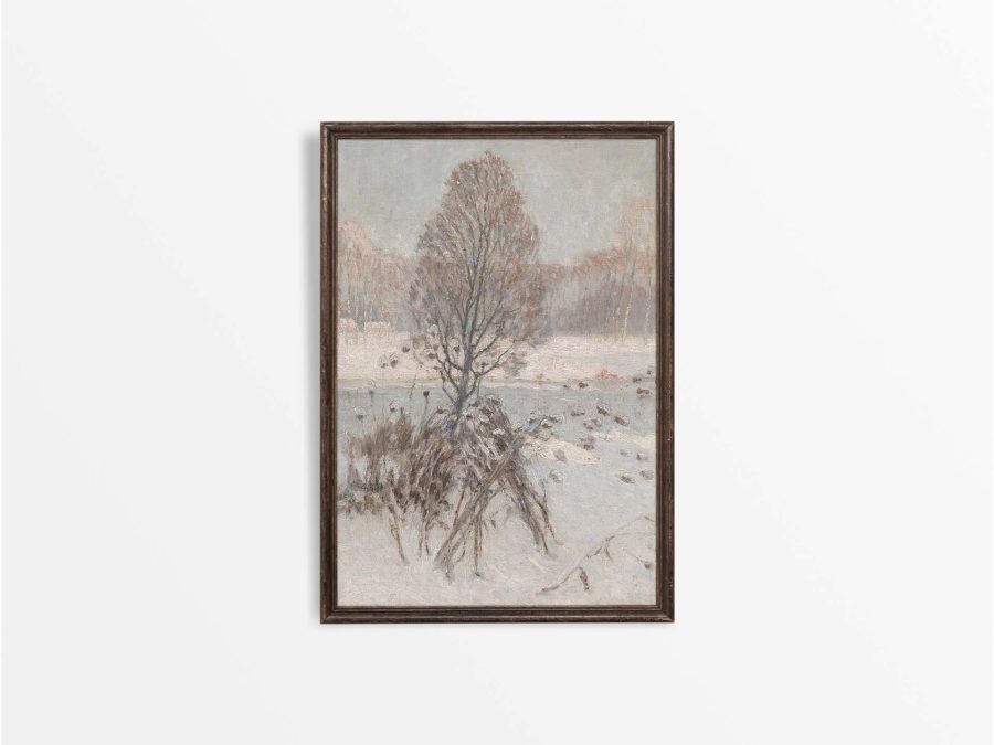 Winter Landscape VII Vintage Art Print