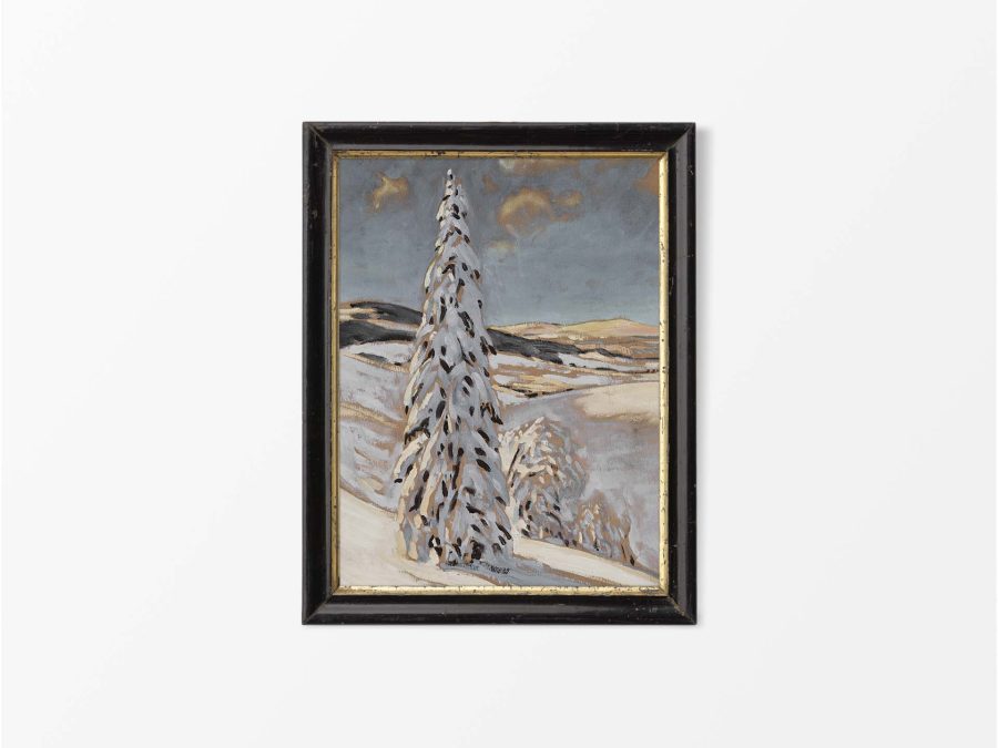 Winter Landscape Vintage Art Print
