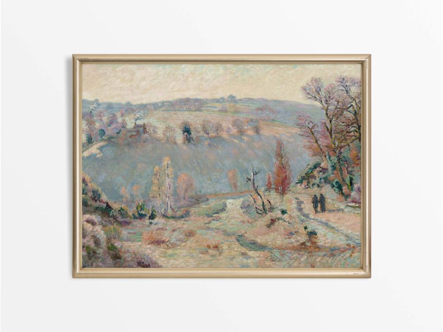 Winter Landscape X Vintage Art Print