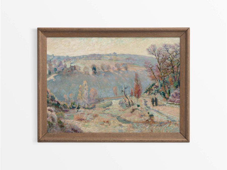 Winter Landscape X Vintage Art Print