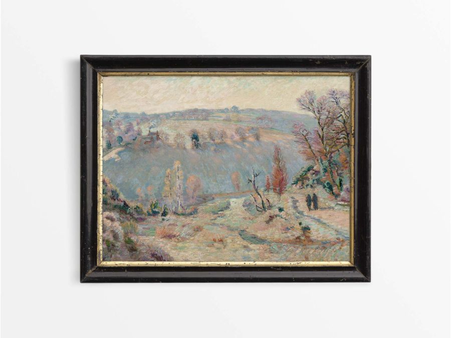 Winter Landscape X Vintage Art Print