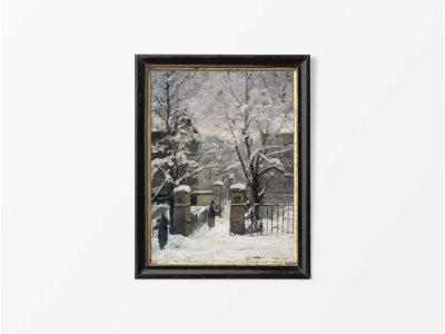 Winter Street II Vintage Art Print