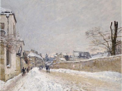 Winter Street III Vintage Art Print