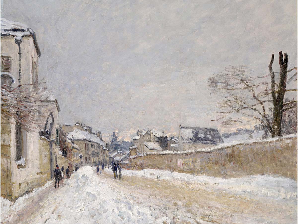 Winter Street III Vintage Art Print