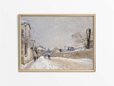 Winter Street III Vintage Art Print