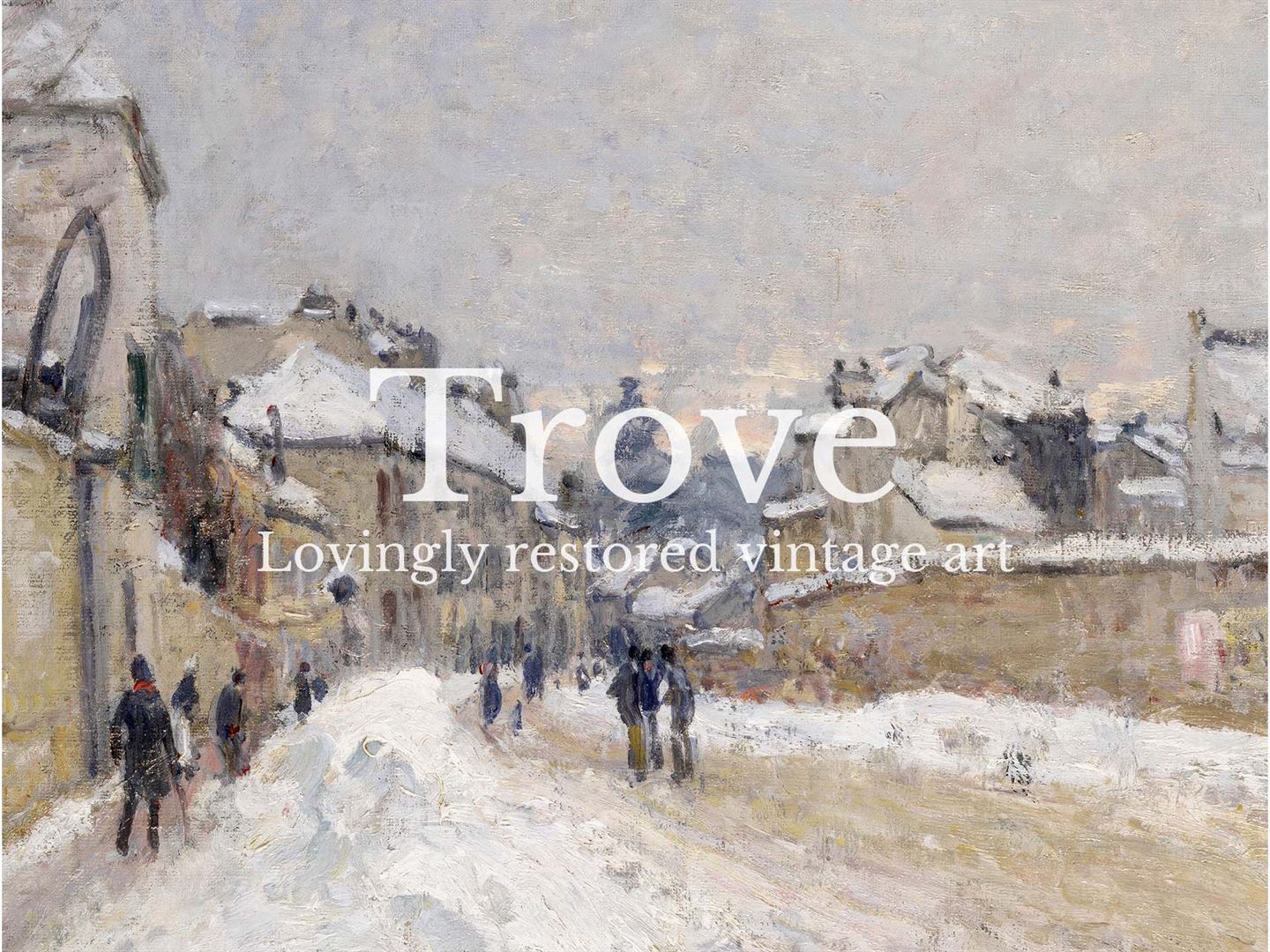 Winter Street III Vintage Art Print