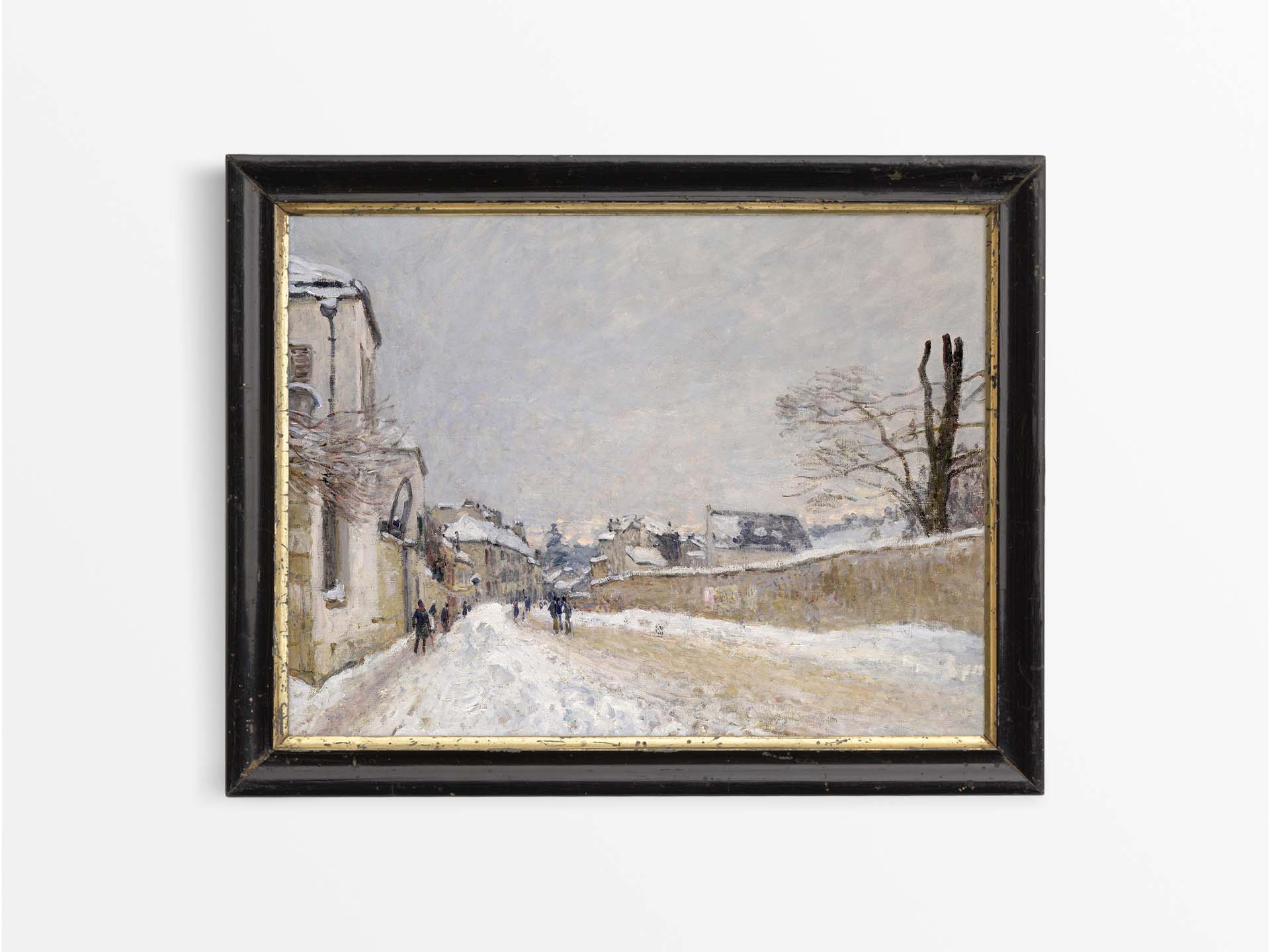Winter Street III Vintage Art Print