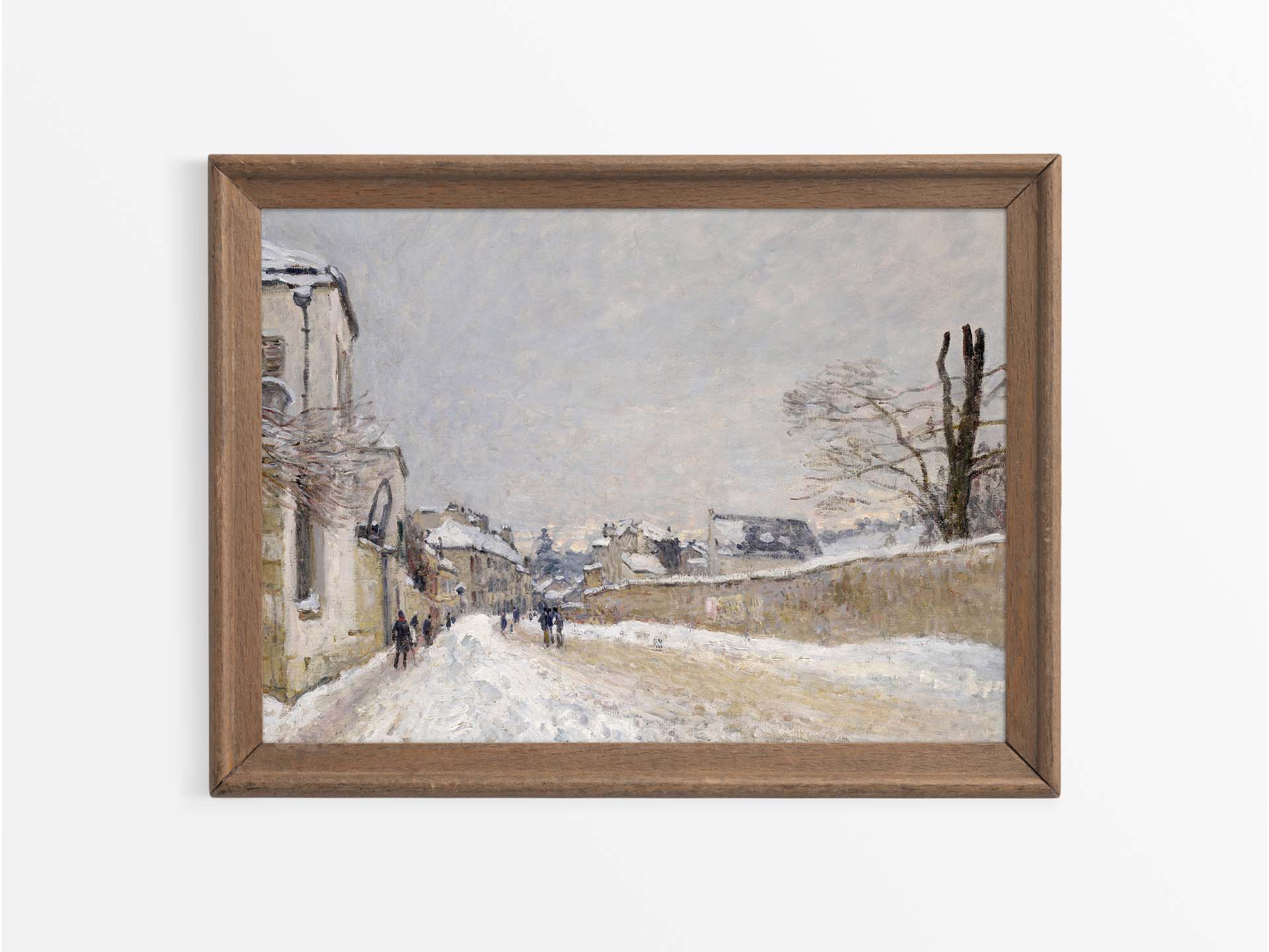 Winter Street III Vintage Art Print