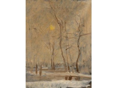 Winter Sun Vintage Art Print