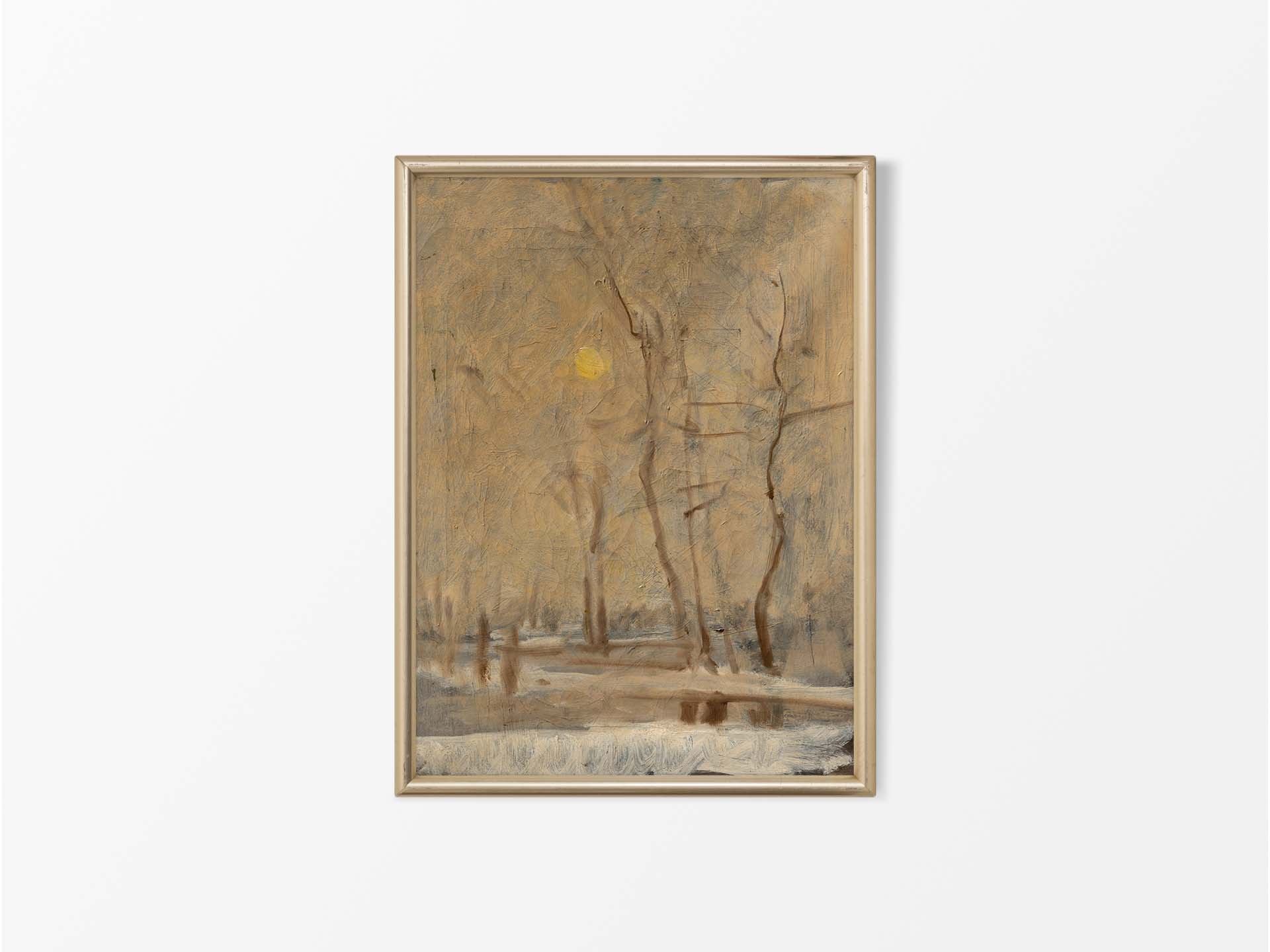 Winter Sun Vintage Art Print