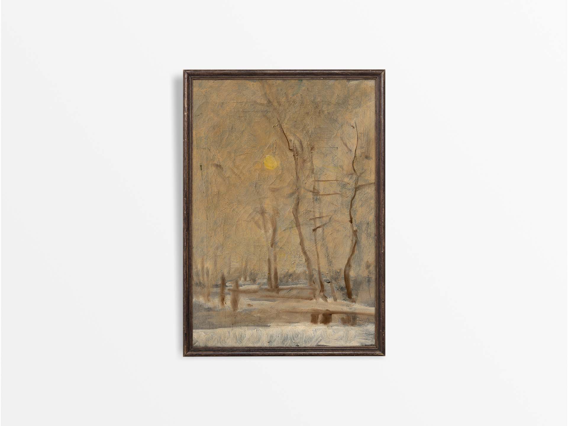 Winter Sun Vintage Art Print