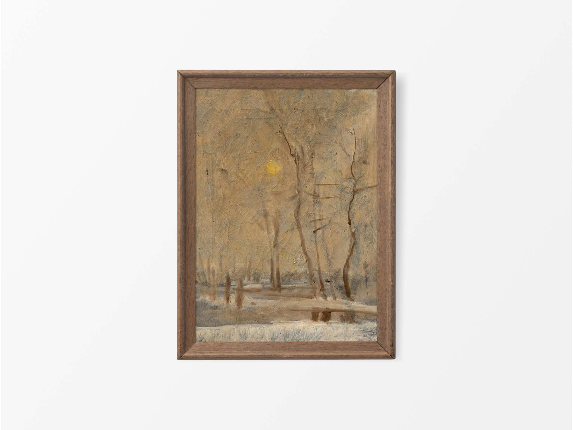 Winter Sun Vintage Art Print