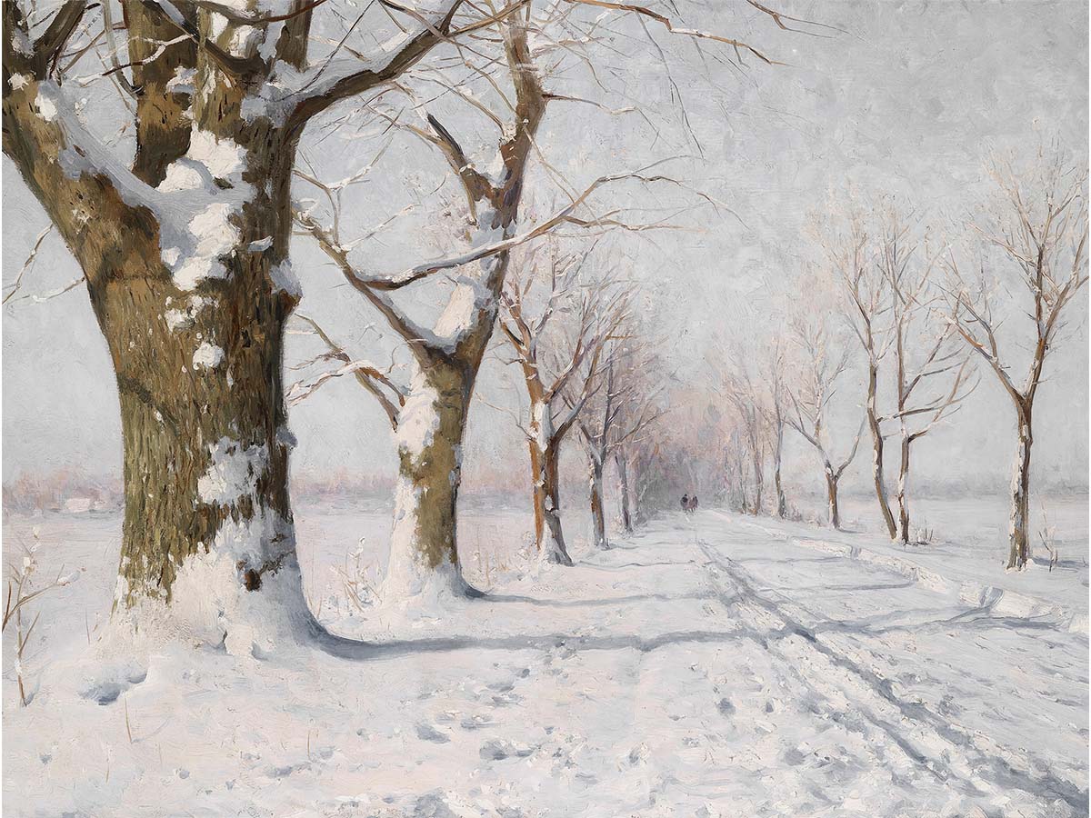 Winter Sunshine Vintage Art Print