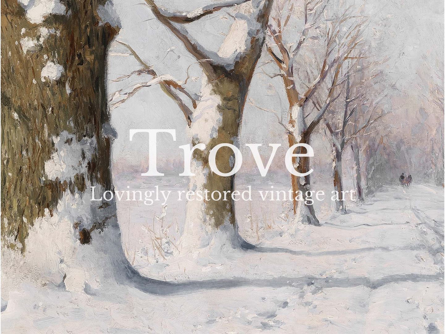 Winter Sunshine Vintage Art Print