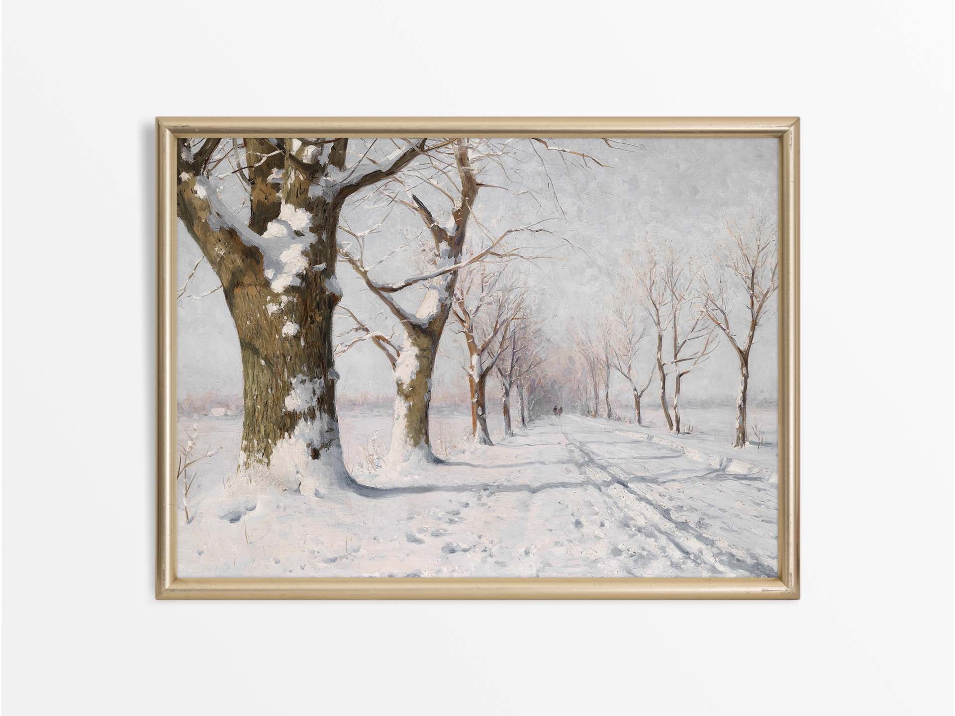 Winter Sunshine Vintage Art Print