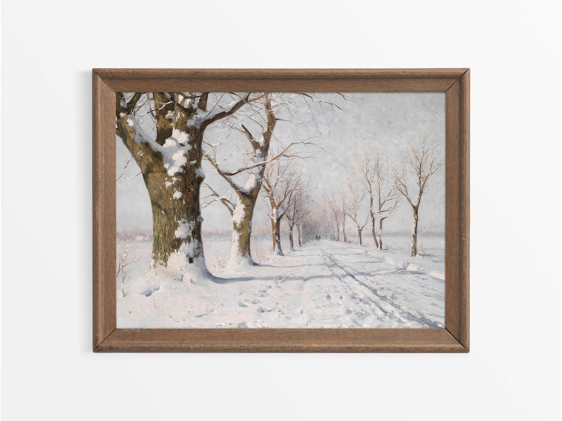 Winter Sunshine Vintage Art Print