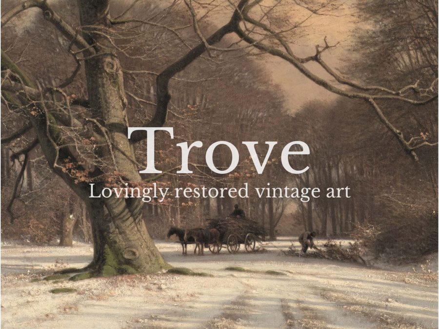Winter Woodland Vintage Art Print