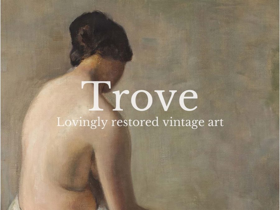 Woman Bathing Vintage Art Print