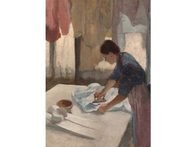 Woman Ironing Vintage Art Print