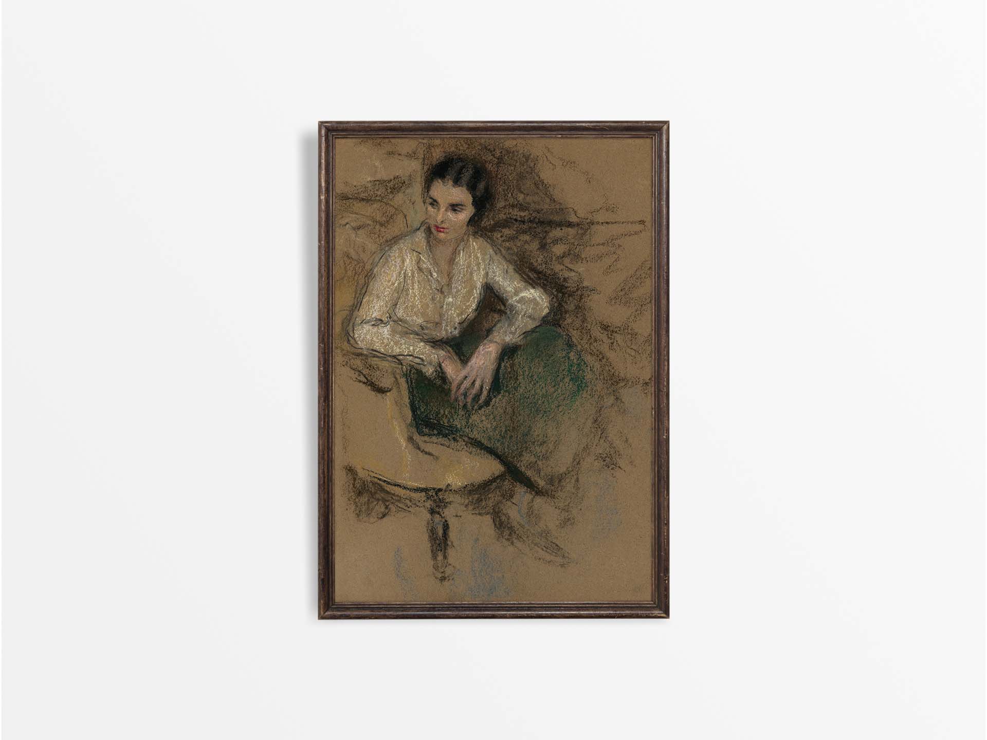 Woman Portrait VII Vintage Art Print
