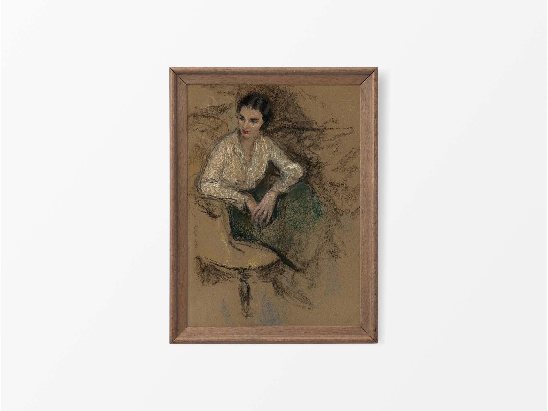 Woman Portrait VII Vintage Art Print