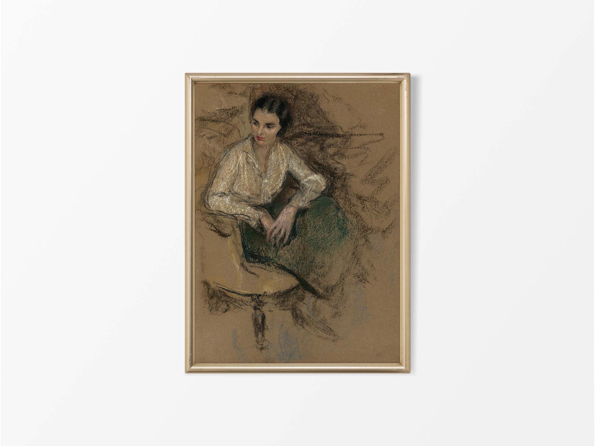 Woman Portrait VII Vintage Art Print