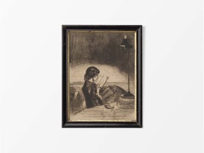 Woman Reading II Vintage Art Print