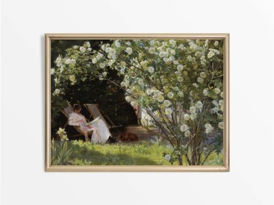 Woman Reading Vintage Art Print