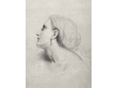 Woman Sketch II Vintage Art Print