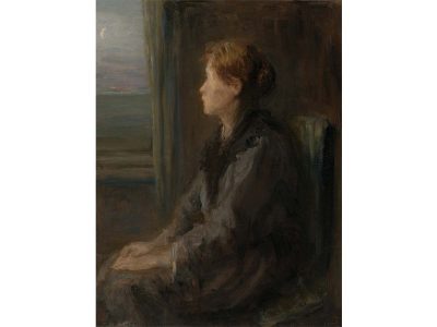 Woman at a Window Vintage Art Print