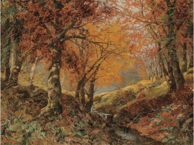 Autumn Woodland Vintage Art Print
