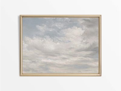 Clouds Vintage Art Print