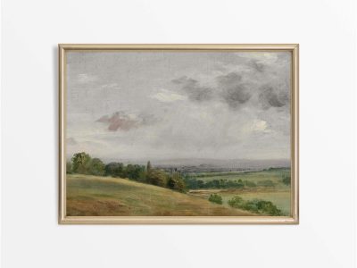 Countryside Landscape Vintage Art Print