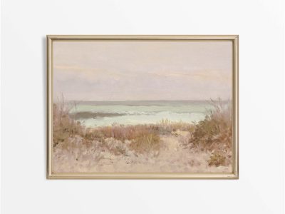 Sand Dunes at the Beach Vintage Art Print