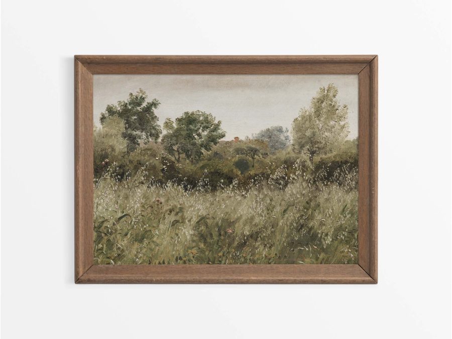 Flower Meadow Vintage Art Print