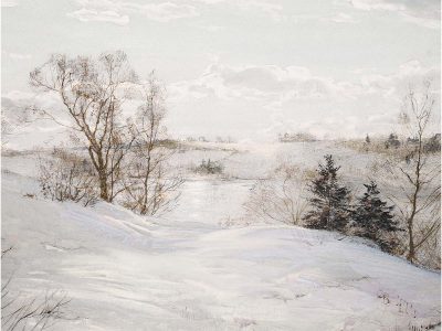 Frozen Winter Landscape Vintage Art Print