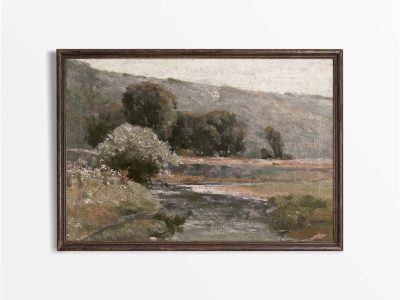 Moody Landscape Vintage Art Print