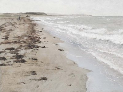 Muted Beach Vintage Art Print