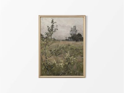 Rustic Meadow Vintage Art Print