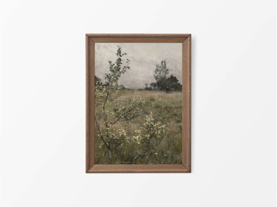 Rustic Meadow Vintage Art Print