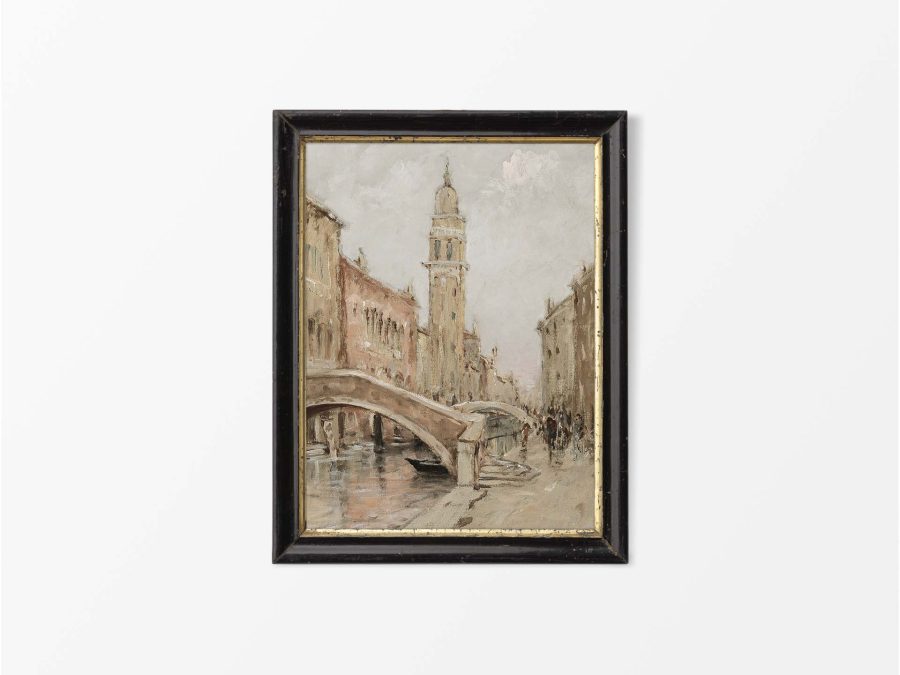 Venice Canal Vintage Art Print