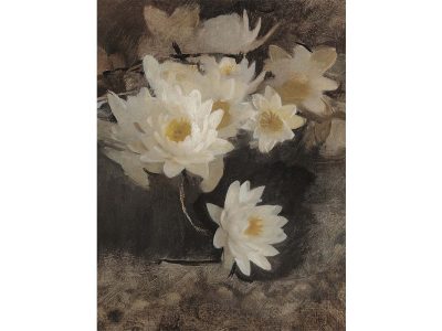 Water Lilies Vintage Art Print