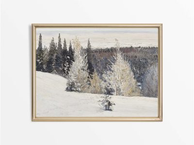 Winter Forest Vintage Art Print