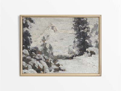 Winter Forest Vintage Art Print